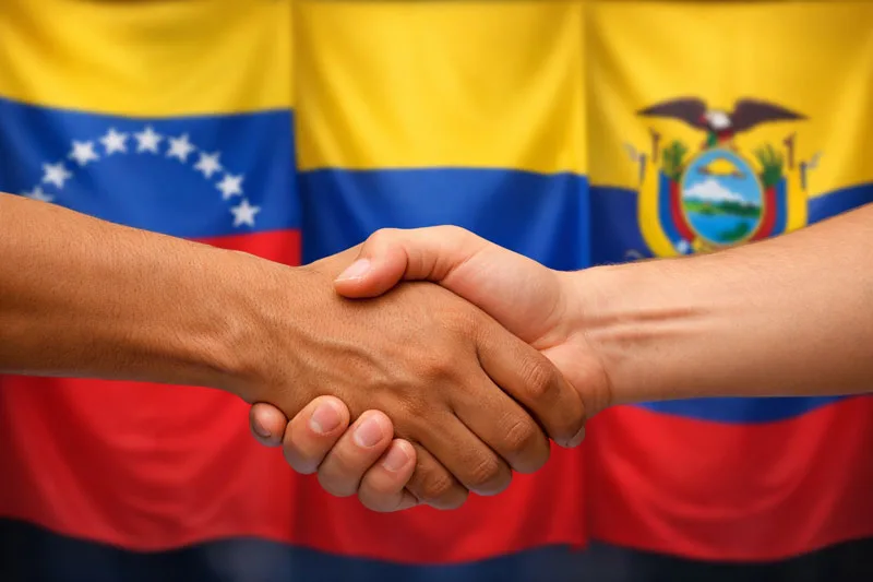 Banderas de Venezuela Colombia y Ecuador. Relaciones